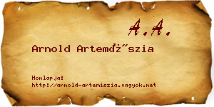Arnold Artemíszia névjegykártya